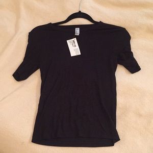 Black quarter sleeve top from American Apparel